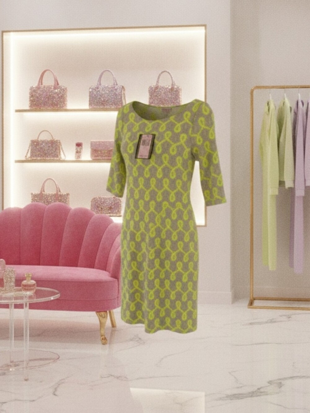 NWT Vintage Juicy Couture Women's Elbow Sleeve Tee Dress - Size P X-S RETAIL$178